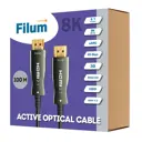 Кабель HDMI Filum FL-AOC-HDMI2.1-100M v.2.1 8K/60HZ_4K/120HZ eARC 48 Гб/с 3D HDCP 2.3 19M/19M 100 м цвет черный