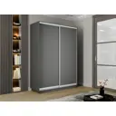 Шкаф-купе Мебельная компания е1 240x120х60 см 7 полки лдсп цвет серый диамант