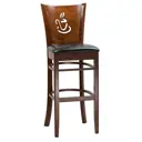 Барный стул Dobrin Jerry Bar LMU 41x114x44 см искусственная кожа цвет черный шоколад