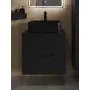 Тумба под раковину подвесная Topline TLLi-60TubMDF+B02-460MB 60см с раковиной цвет черный