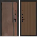 Входная дверь Labirintdoors Кармина левый 205x88см цвет орех американский с патиной/дуб кантри темный с панелью П29