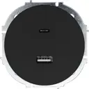 Розетка TC+USB встраиваемая Osen цвет черный