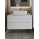 Тумба с раковиной подвесная Topline FLIPTUS100W-3600W 100 см цвет белый