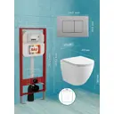 Комплект инсталляция с унитазом Encanto Tes.R-90.450.Q00017 цвет белый