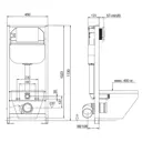 Комплект Bauedge Pulse1 6 в 1: рамная инсталляция Neo 45, унитаз подвесной безободковый торнадо сиденье дюропласт микролифт, клавиша смыва белая