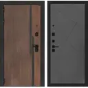 Входная дверь Лабиринт Кармина левый 205x96см цвет орех американский с патиной/графит софт с панелью П24