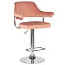 Барный стул Dobrin Charly LM 61x120x54 см велюр цвет розовый