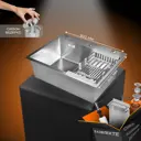 Мойка для кухни Wisent WS36050/W02-114/W405A/W302644 50x60 см глубина чаши 22 см нержавеющая сталь цвет сатин