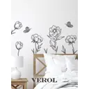 Наклейки интерьерные Verol Цветы контурные виниловые Н0635, для декора