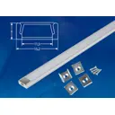 Накладной алюминиевый профиль с матовым рассеивателем Uniel UL-00005027 2 м