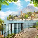 Фотообои Divino Decor Вид на прибрежный город H-011 300x270 см