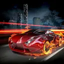 Фотообои Divino Decor Огненная машина L-098 300x270 см