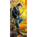 Наклейка для дверей и мебели Wallfix "Саксофонист" 95x220 см, W180