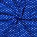 Ткань для шитья бязь ширина 150 см рисунок горох на синем, цена за 1 метр погонный