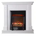 Каминокомплект Inter Flame Берта (Белый) с очагом Fobos Black (BLT-999B-5/Black)