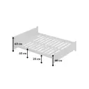 Кровать Solarius Двуспальная Классика мягкая 1413 150 x 63 x 210 см массив сосны цвет бежевый/белый