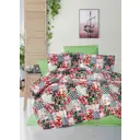 Комплект постельного белья Napolyon Красный сад RS6728, евро, хлопок, разноцветный
