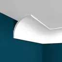 Гладкий потолочный плинтус (карниз) Перфект Плюс P46 2000x88x85 мм