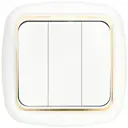 Выключатель встраиваемый Bylectrica Гармония люкс С056-170 з 3 клавиши цвет белый