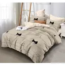 Простыня Home Mercury Кошачьи эмоции основа 22613, 243x220 см, поплин, без резинки