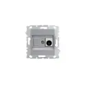 Розетка встраиваемая Vesta-electric Exclusive Silver Metallic FRZ00041012SER с заземлением цвет серебристый