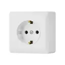 Розетка накладная Vesta-electric Mega FRZ00030102BEL с заземлением цвет белый