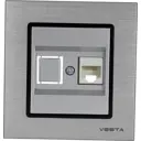 Розетка RJ45 встраиваемая Vesta-electric Exclusive Silver Metallic FRZ00041014SER с заземлением цвет серебристый