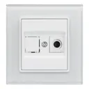Розетка телевизионная встраиваемая Vesta-electric Exclusive White FRZ00040006BEL с заземлением цвет белый