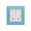 Выключатель встраиваемый Vesta-electric Exclusive Blue FVK050106SIN 2 клавиши цвет голубой
