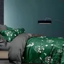 Комплект постельного белья Sleeping place 370П-145-70-сем, семейный, поплин цвет зеленый
