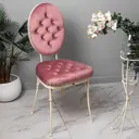 Стул Bogacho Аделаида 48x55x102 см велюр цвет розовый