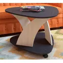 Журнальный столик треугольный хилтон 85x81 см коричнево-бежевый