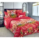 Комплект постельного белья Home Mercury Новый год 24011, полутораспальный, перкаль, разноцветный