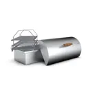 Коптильня двухъярусная Grillux с гидрозатвором сталь купольная крыша Smoky Lux 75