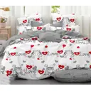 Пододеяльник Home Mercury Влюбленные коты 24458, 143x215 см, поплин, цвет белый