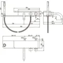 Смеситель для ванны Paini Pad с аксессуаром PDCR100B0