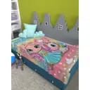 Плед Homepick из флиса с принтом PrincessUnicornRaduga 28475, 140x200 см