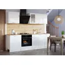 Шкаф - стол 80см с двумя дверцами Джаз Н800 Белый/ Белый глянец