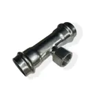Тройник комбинированный Zeissler 28x1/2"x28 мм ВР-ВПр нержавеющая сталь