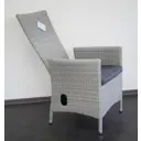 Кресло садовое Azzura 7404-73-71 Capri 59 см x 61 см x 111 см полиэстер серый/серебристый