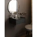 Тумба прикроватная с бортиком Storys Сиена 50x18x34 см МДФ цвет серый