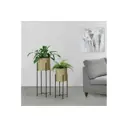 Подставка для цветочного горшка Homium Flower duet loft 27 см x 27 см x 58 см металл жёлтый/золотой 2 шт