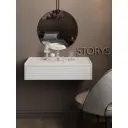 Консоль с бортиком Storys Сиена 50x18x34 см 1 ящик ЛДСП цвет белый