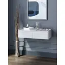 Консоль с бортиком Storys Сиена 110x18x34 см 1 ящик ЛДСП цвет серый