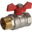 Кран шаров. Terma RED 1" в/н бант. 31034 Латунь