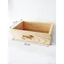 Ящик из натурального дерева неокрашенный с гравировкой Home 15x25x9 см