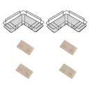 Полка для ванной комнаты homium shelf3black металл 26.5x26.5 см цвет черный