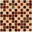 Мозаика Вива Toffee mix стекло 30x30 см, цвет коричневый