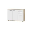Комод 2 ящика Скай-3 103x74x34 см ЛДСП цвет дуб сонома/белый
