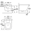 Унитаз подвесной Grohe NW0128 безободковый с сиденьем микролифт